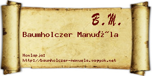 Baumholczer Manuéla névjegykártya
